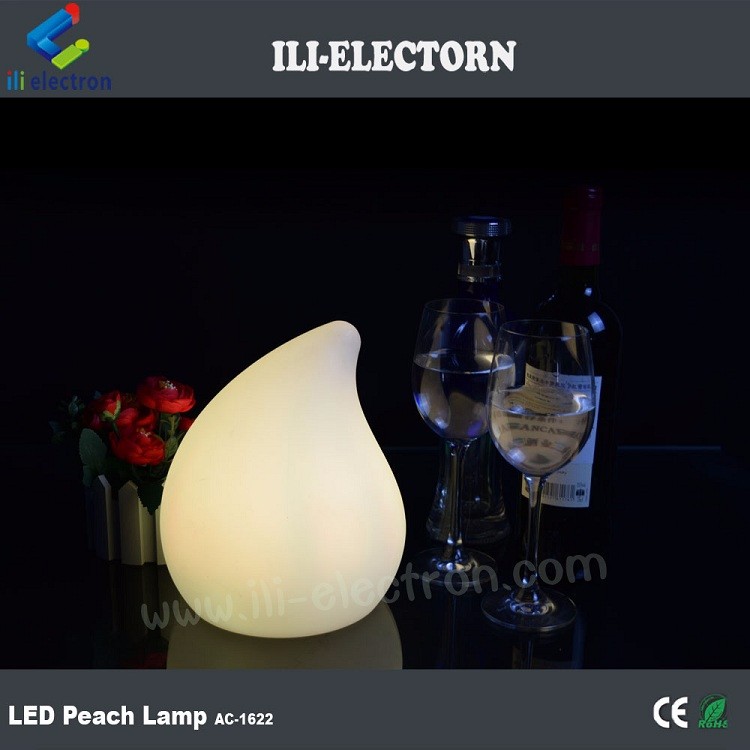 colorful peach shape plastic Mini modern table lamp