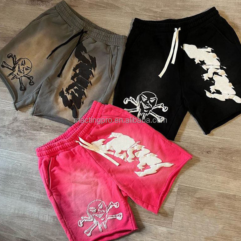 Raw Hem Acid Wash Faded Plain Fleece Joggers Shorts The Ultimate Streetwear Essential