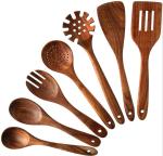 Eco Friendly Teak Wooden Utensil Set Multifunctional OEM Available