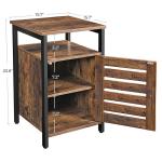 Nightstands with Cabinet, Industrial Bedside Table, Small Side Table, Bedroom