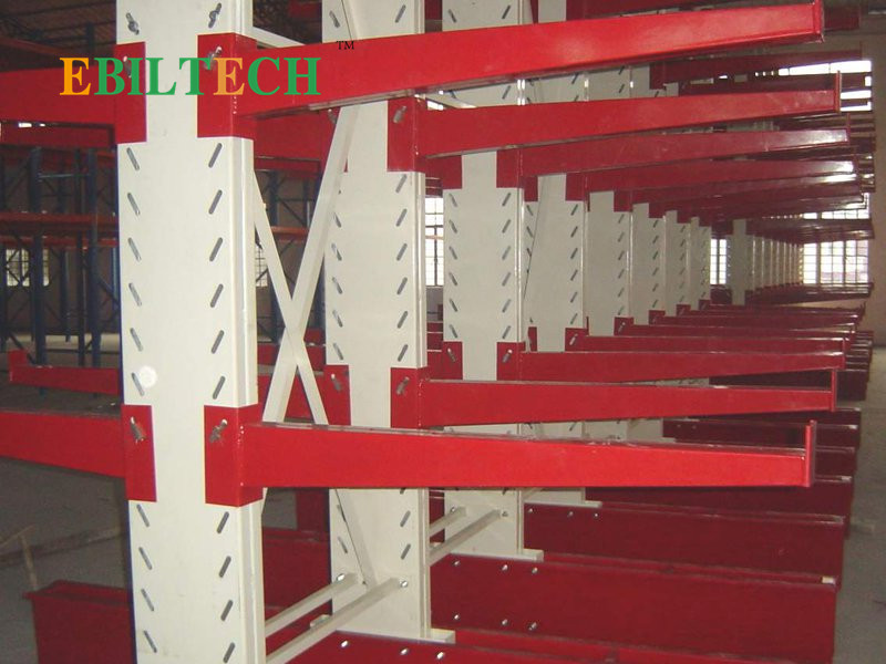 Yellow / Orange Cantilever Pipe Storage Racks Corrosion Protection Steel