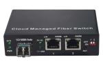Gigabit POE Fiber Ethernet Media Converter Smart Cloud Managed 2 Years Warranty