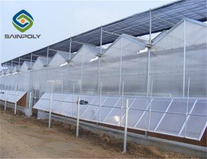 China Polycarbonate PC Sheet Greenhouse With Irrigation Equipment factory
