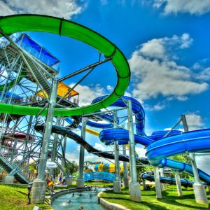 Professional Fiberglass Colourful Large Water Park House In Amusement Park