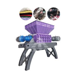 China Waste Textile Shredder Machine Two Shaft Cloth Leather Fabric Shredder factory