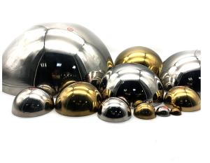 China 316 Grade Hollow Half Sphere Golden Plating 150mm 180mm High Temperature Resistance factory