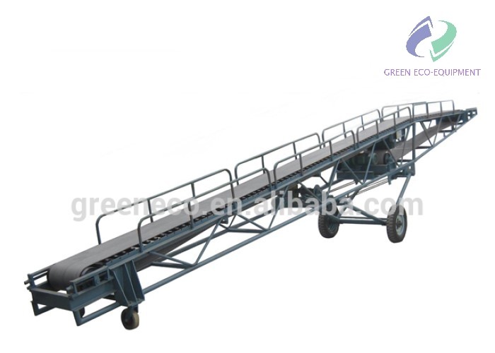 Truck Loading Inclined Belt Conveyor Machine Mobile Sand Carbon Steel