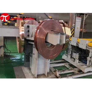 China Labor Saving Copper Strip Coil Packaging Line With Turnstile Stacking System 4.0KW 380V 20-80r/Min factory