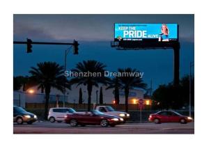China IP65 P20 Unipole Outdoor Street LED Billboard with Steel Cabinet , Video LED Display factory