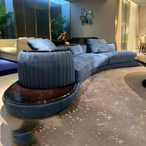 China Contemporary Modern Living Room Sofa High Ending Canap Velours Customized Material factory