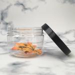 Wholesale Wide Mouth 1oz 4oz 8oz amber transparent plastic jars with lids