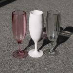 Premium Recyclable Plastic Champagne Glasses 180ml 6oz Unbreakable