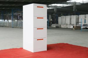China vertical filing cabinet steel material 4 drawer,Powder coating,KD structure,white color factory