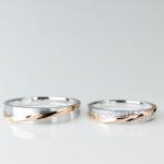 18k Twist Line Customized Men19 Women13 Matching Promise Rings