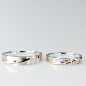 China 18k Twist Line Customized Men19 Women13 Matching Promise Rings factory
