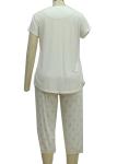 Solid Color Ladies Pajama Sets Womens Summer Sleepwear Customized Logo