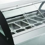 110V 60Hz 208L Gelato Display Cabinet 14 Pans Ice Cream Showcase Display Freezer
