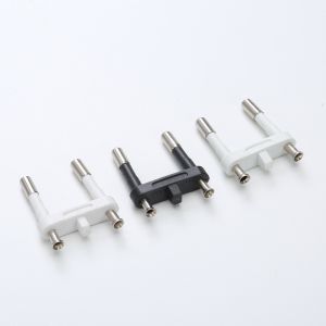 C3604 Copper 2 Pin VDE Plug Insert 4.0MM 2.5A Solid Pin Terminal Plug