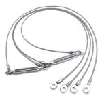 Adjustable Knurled Nut Steel Cable Lanyard Without Coating Terminal Eyelet