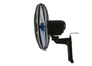 China Black 4 Blade Small Wall Mount Fan 90°C Oscillating High Velocity Quiet factory