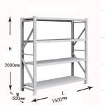 4 Layers Multifunction Warehouse Steel Storage Rack Supermarket Storage Shelf
