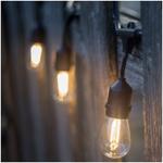 15m 15PCS Bulbs Weatherproof S14 LED String Lights for Patio Courtyard Porch
