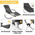 Modern Outdoor Furniture Folding Zero Gravity Rocking Chair for Patio Garden and