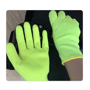 China 15 Gauge Seamless Liner With Nitrile Dipping Mechanical Industrial Work Gloves factory