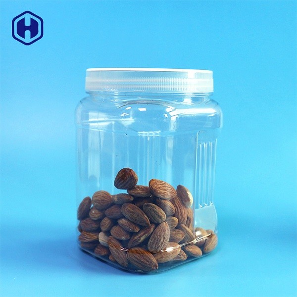 Non Spill Plastic Container Screw Lid BPA Free Plastic Food Cans