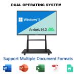 55 65 75 86 Inch 20/40 Point Multi Touch Smart Interactive Touch Panel