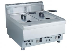 China Stainless Steel Cooking Lines , Gas / Electric Deep Fryer Commercial 8L - 10L Per Tank on sale