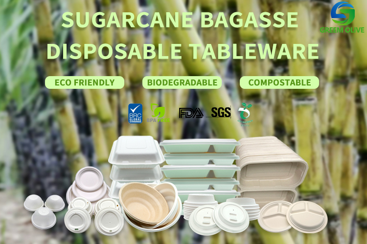 100% Biodegradable Compostable Natural Sugarcane Pulp Flat Swivel Round Boba Lid Cup Cold Cup Lids