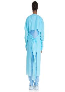 China Long Sleeves Disposable Plastic Aprons , Blue Disposable Polyethylene Aprons factory