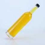 Custom Logo 700ml 750ml High Flint Round Shape Glass Bottle with Screw Top