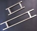 Stainless Steel Pull Push Door Window Handles Silver Latch For Bathroom