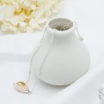 22mm Jade Diamond Beaded Bracelets Jewelry Alloy Shell Silver White Shell
