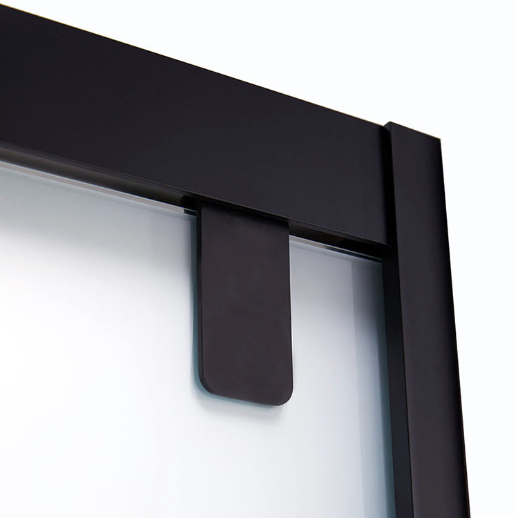 Black Frame Matt Tempered Glass Shower Screen Sliding Clear 288S