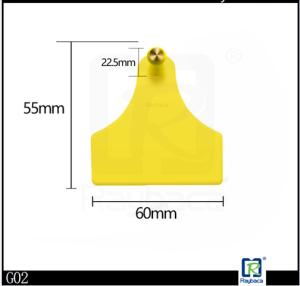 China Farm Cow Ear Tags Visual Sheep Tags Female And Male Two Pieces Yellow Color factory