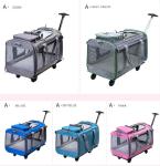 4 Wheel Pet Trolleys Easy Walk Folding Carriage Pet Stroller For Small Dogs Cats