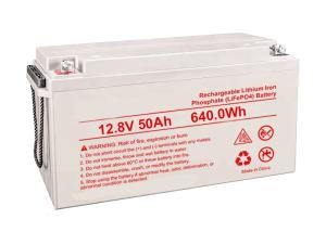 China ABS Case 640WH 12.8V 50Ah Solar Panel Battery Bank factory