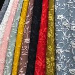 Flower Geometric Pattern 145cm Polyester Jacquard Fabric 200gsm Skin Friendly