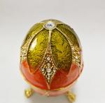 Luxury Faberge Easter Eggs Elegant Enamel jewlery box Crystal Egg Trinket box