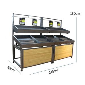 China 2400 X 800mm Vegetable Fruit Display Rack For Shop Store Equipment factory