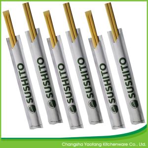 China Bamboo Natural Disposable Restaurant Chop Sticks 24cm Tensoge Open Paper Packing factory