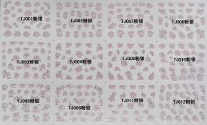 China Nail Art Stickers,Nail Art Decals, Water Slide Nail Stickers, TJ01-12 pink factory