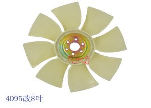China 8 blade 6 holes Excavator PC60-5 fan for diesel engine 4D95 cooling Fan blade factory