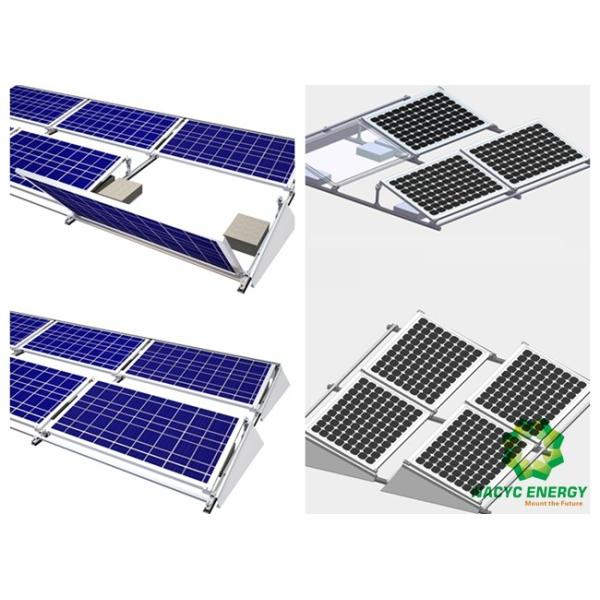 China Flat Roof Ballasted Solar Mounting Systems Lightweight PV Mounting Brackets  factory