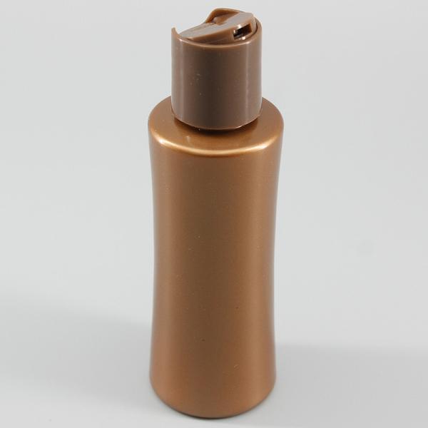 4.06oz120ml Brown PET Cosmetic Bottle With Chiaki Cover Plastic Bottle Lotion