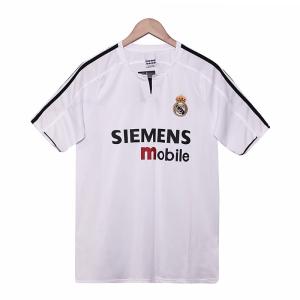 China Polyester Retro Football Shirts 2003-2004 Real Madrid Home Model factory