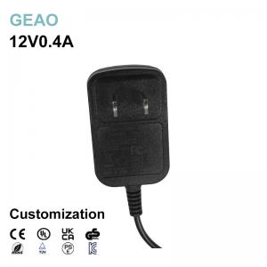 China 12V 0.4A Wall Mount Power Adapters Safe Electric For Tv / Dvd factory